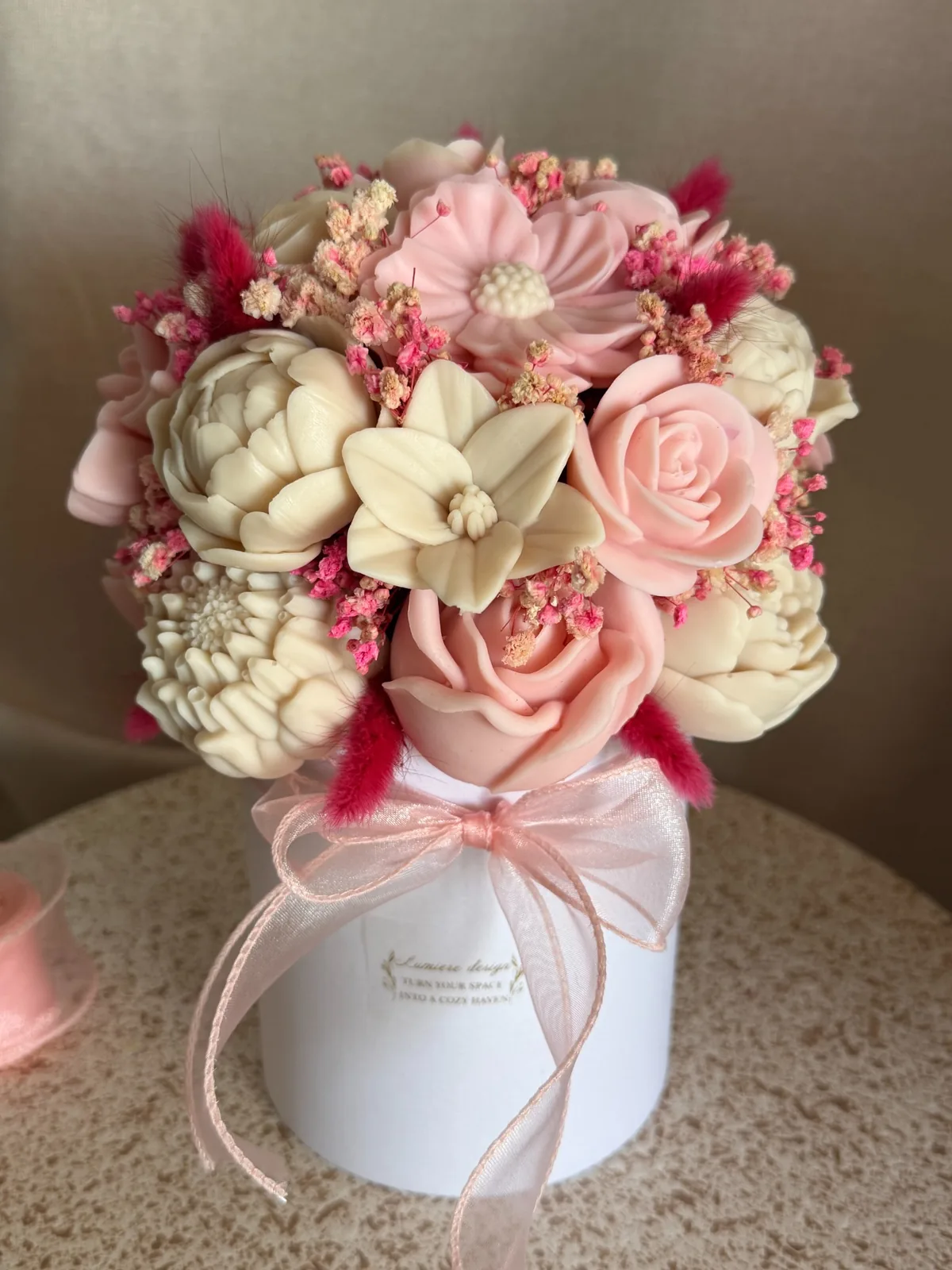 Buket od svijeća – Blush Romance 1 buket od svijeca blush romance