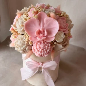 buket od svijeca pink orchid romance